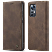 For Xiaomi 12/12X CaseMe 013 Multifunctional Horizontal Flip Leather Phone Case(Coffee)
