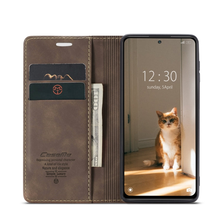 For Xiaomi 12/12X CaseMe 013 Multifunctional Horizontal Flip Leather Phone Case(Coffee)