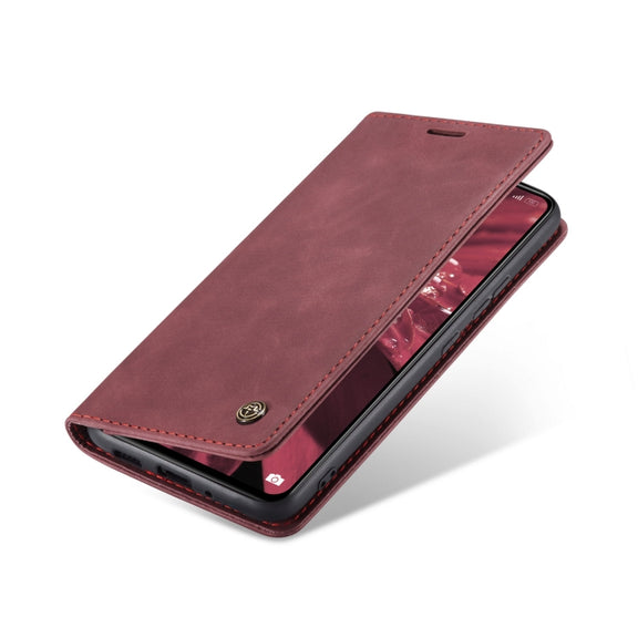 For Xiaomi 12/12X CaseMe 013 Multifunctional Horizontal Flip Leather Phone Case(Wine Red)