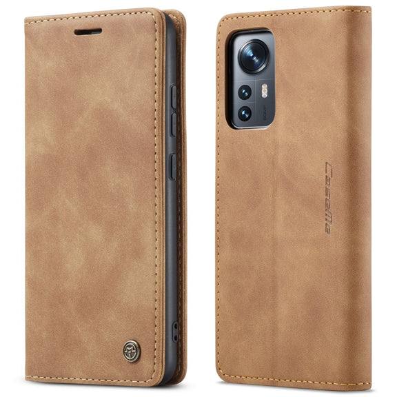 For Xiaomi 12/12X CaseMe 013 Multifunctional Horizontal Flip Leather Phone Case(Brown)