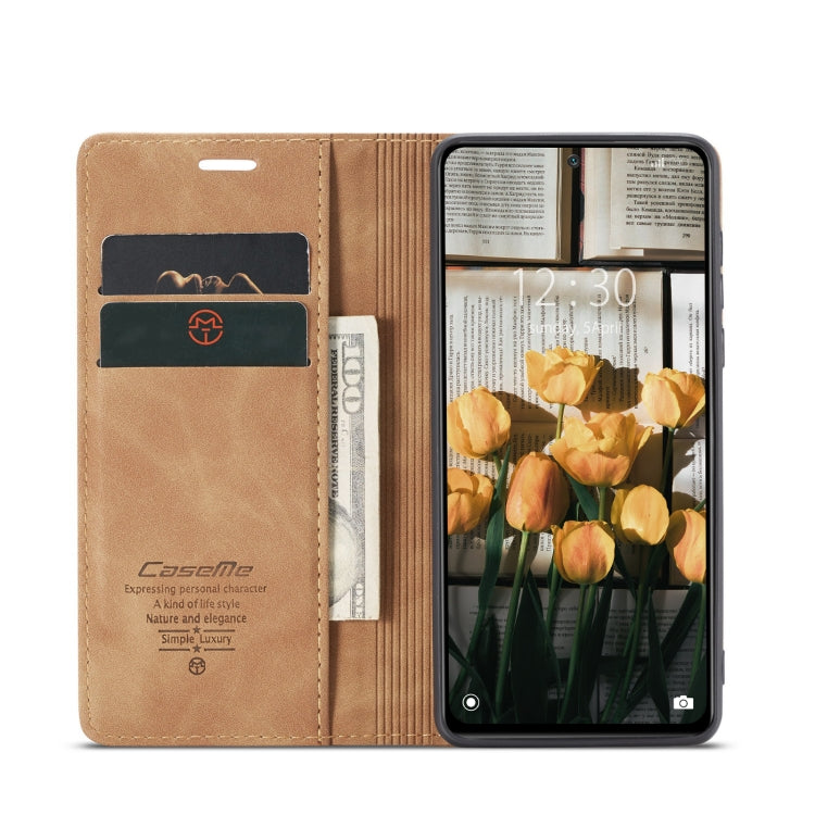 For Xiaomi 12/12X CaseMe 013 Multifunctional Horizontal Flip Leather Phone Case(Brown)