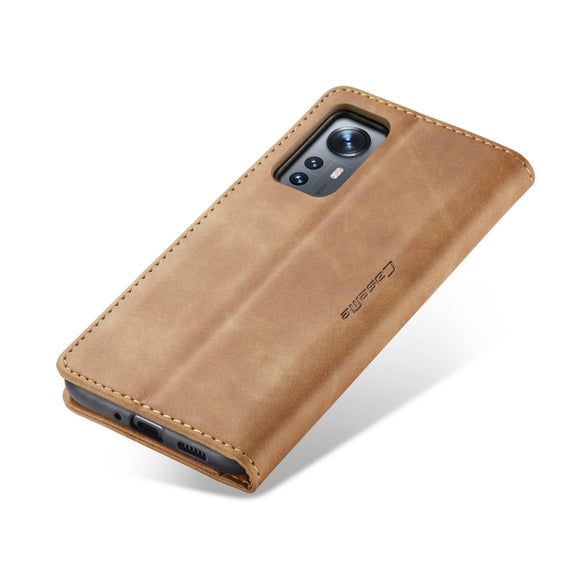 For Xiaomi 12/12X CaseMe 013 Multifunctional Horizontal Flip Leather Phone Case(Brown)