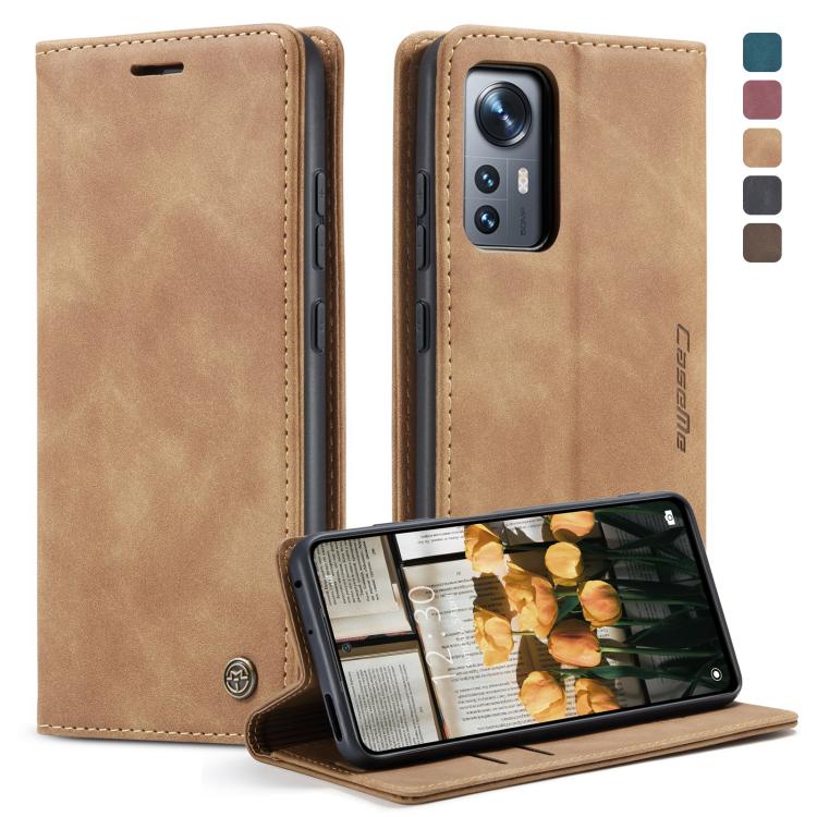 For Xiaomi 12/12X CaseMe 013 Multifunctional Horizontal Flip Leather Phone Case(Brown)