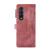For Samsung Galaxy Z Fold3 5G CaseMe C30 Multifunctional Phone Leather Phone Case(Red)