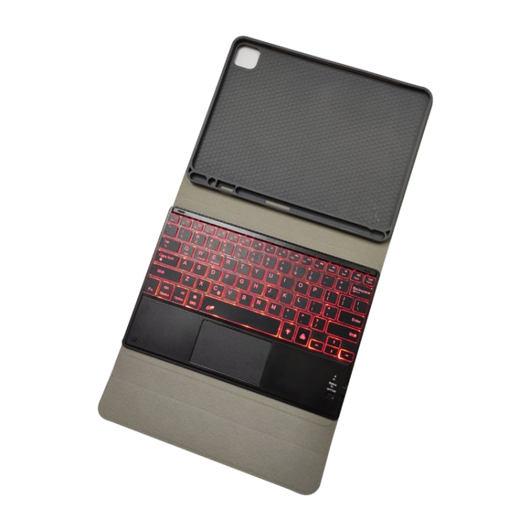 RK11T Backlight Detachable Touch Bluetooth Keyboard TPU Horizontal Flip Leather Tablet Case for iPad Pro 11 2020 / 2018 with Holder & Pen Slot(Blue)