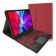 RK11T Backlight Detachable Touch Bluetooth Keyboard TPU Horizontal Flip Leather Tablet Case for iPad Pro 11 2020 / 2018 with Holder & Pen Slot(Red) - free shipping - PMC TechLife - Order now!