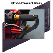 2 PCS Motorcycle Modification Accessories Striped Horn Shape Gear Brake Clutch Handbrake(Gold)