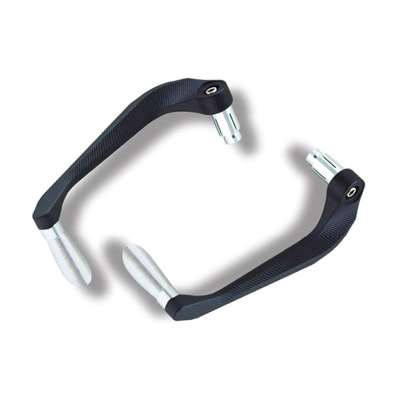 2 PCS Motorcycle Modification Accessories Striped Horn Shape Gear Brake Clutch Handbrake(Silver)