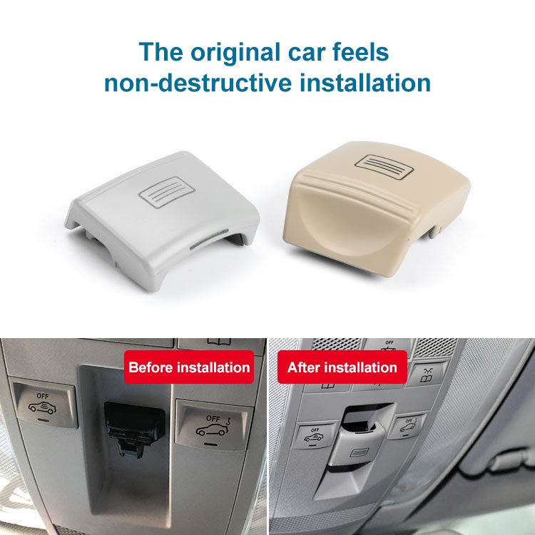 Car Sunroof Window Switch Button for Mercedes-Benz W204 / W212, Left Driving(Grey)