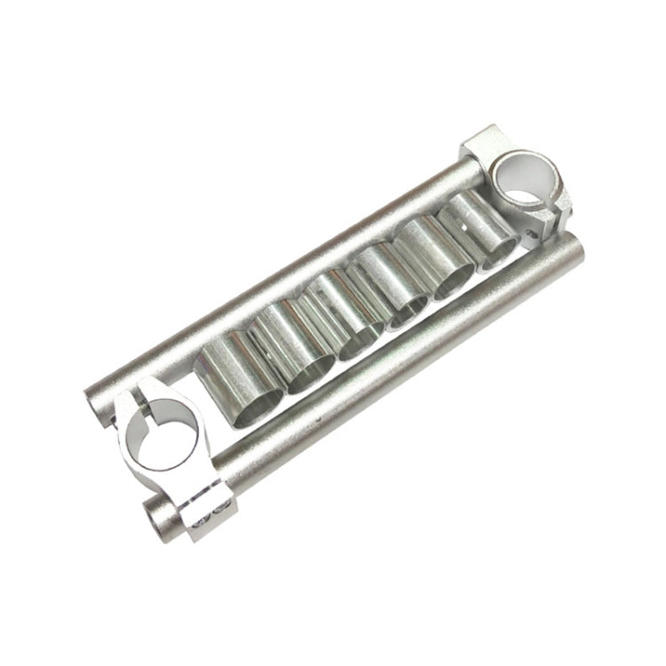 Motorcycle Modification Accessories CNC Handle Bar Grips Set(Silver)