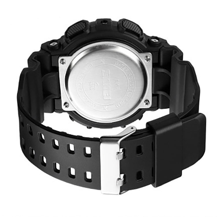 SKMEI 1857 Stainless Steel Buckle PU Strap Water-resistant Electronic Watch(Blue)