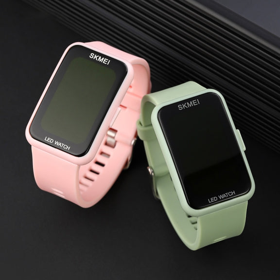SKMEI 1873 PU Strap Water-resistant LED Electronic Watch(Black)