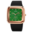 SKMEI 1902 Stainless Steel Buckle Silicone Strap Waterproof Quartz Watch(Rose Gold + Green) - free shipping - PMC TechLife - Order now!