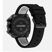 SKMEI 1903 Stainless Steel Buckle Silicone Strap Water-resistant Quartz Watch(Red)