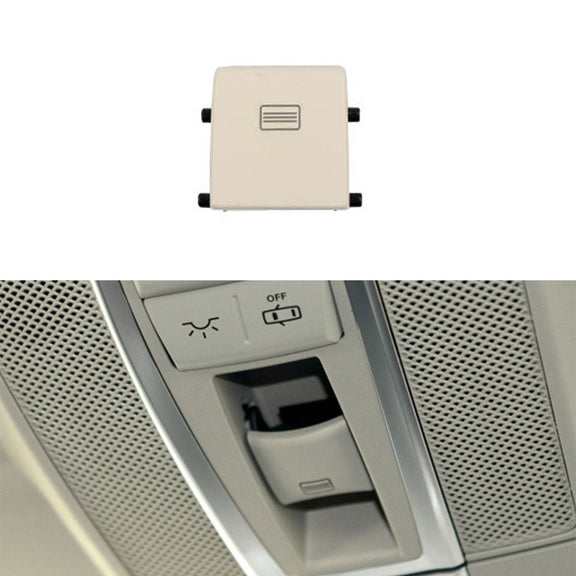 Car Dome Light Button Sunroof Window Switch Button for Mercedes-Benz W166 / W292 2012-, Left Driving, Style:Flat(Porcelain White)