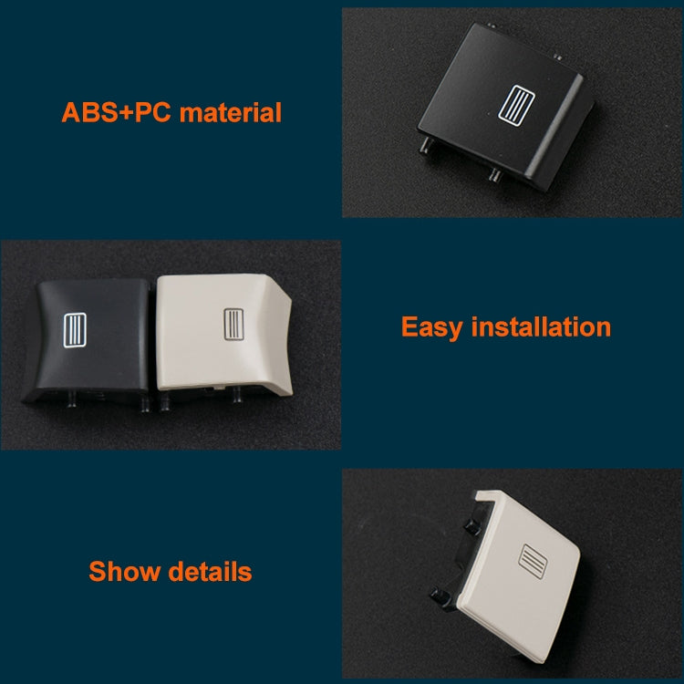 Car Dome Light Button Sunroof Window Switch Button for Mercedes-Benz W166 / W292 2012-, Left Driving, Style:Flat(Black)
