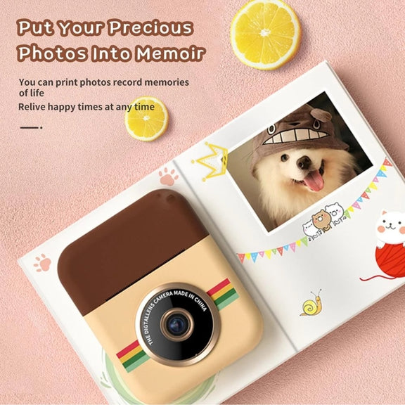 With 32GB Memory Card CP08 2.4 inch IPS HD Screen Children Instant Camera