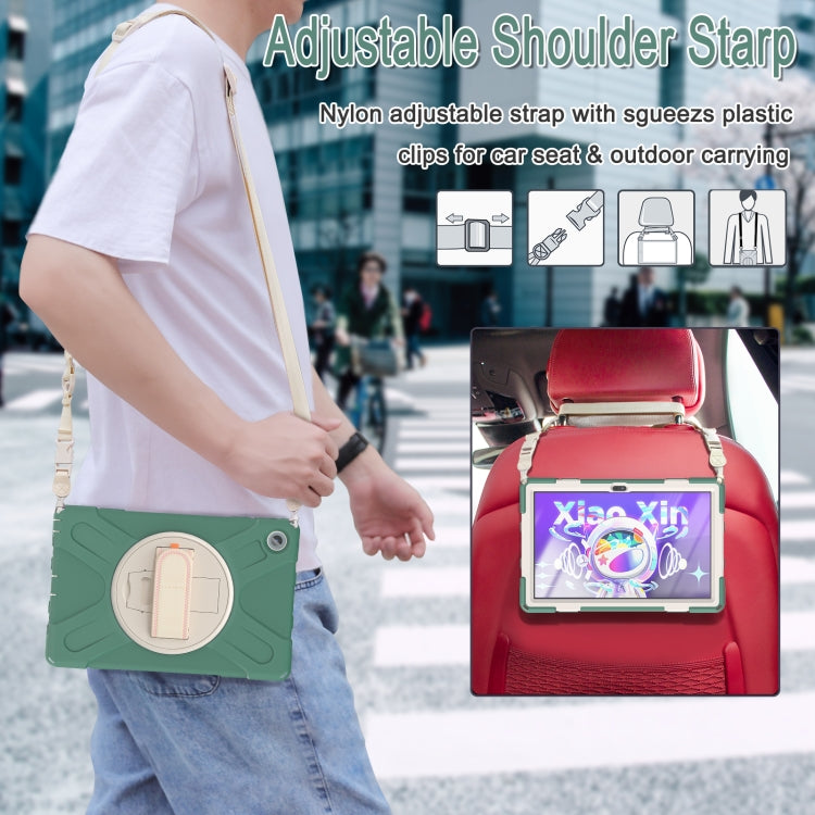 For Lenovo Tab M10 Plus 10.6 3rd Gen 2022 Silicone + PC Protective Tablet Case(Emerald Green)