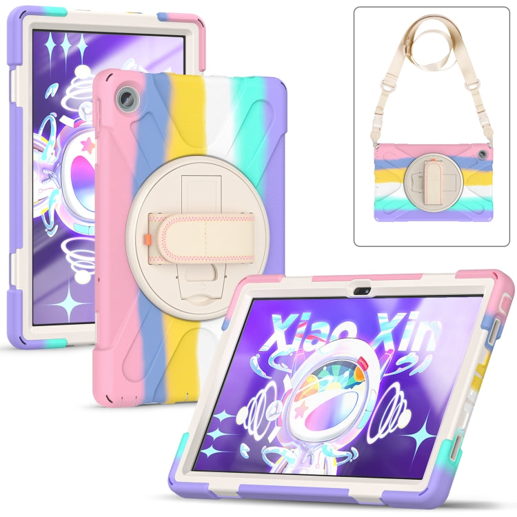 For Lenovo Tab M10 Plus 10.6 3rd Gen 2022 Silicone + PC Protective Tablet Case(Colorful Pink)