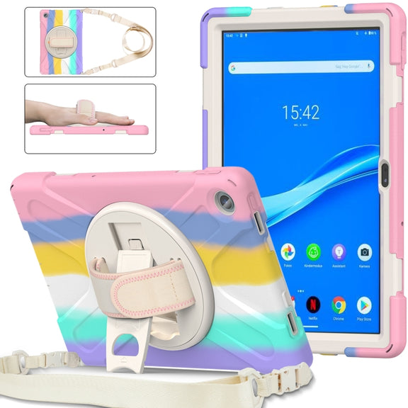 For Lenovo Tab M10 Plus 10.6 3rd Gen 2022 Silicone + PC Protective Tablet Case(Colorful Pink)