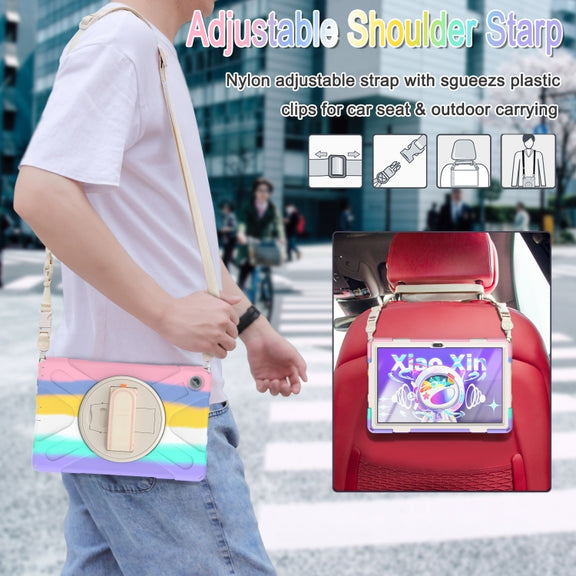For Lenovo Tab M10 Plus 10.6 3rd Gen 2022 Silicone + PC Protective Tablet Case(Colorful Pink)