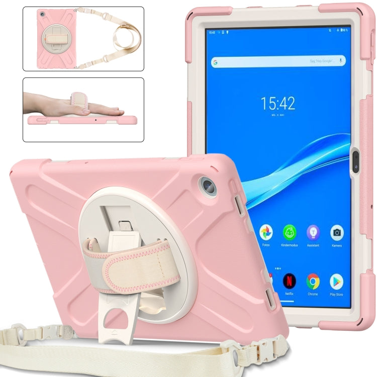 For Lenovo Tab M10 Plus 10.6 3rd Gen 2022 Silicone + PC Protective Tablet Case(Cherry Blossom Pink)