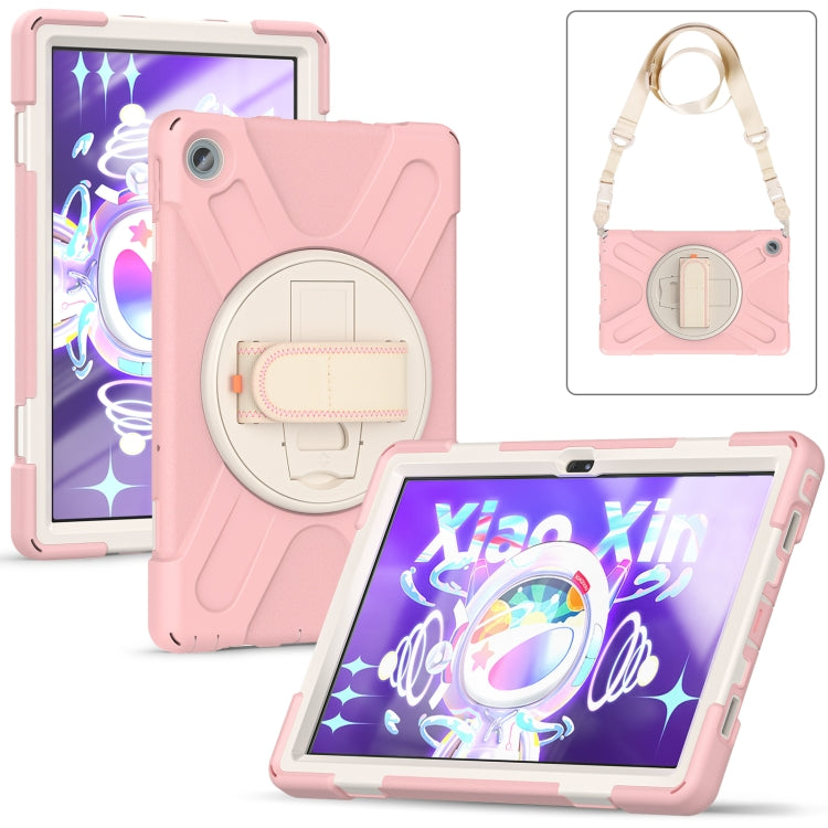 For Lenovo Tab M10 Plus 10.6 3rd Gen 2022 Silicone + PC Protective Tablet Case(Cherry Blossom Pink)