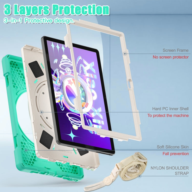 For Lenovo Tab M10 Plus 10.6 3rd Gen 2022 Silicone + PC Protective Tablet Case(Mint Green)