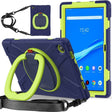 For Lenovo Tab M10 Plus 10.6 3rd Gen 2022 Silicone + PC Protective Tablet Case(Navy Blue and Yellow Green) - Lenovo by PMC TechLife | Online Shopping South Africa | PMC TechLife | Buy Now Pay Later Mobicred