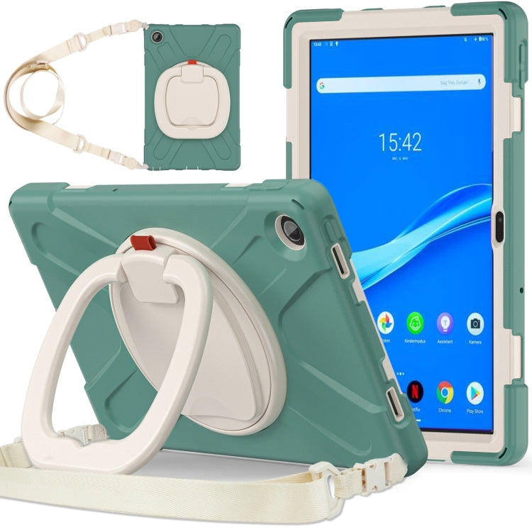 For Lenovo Tab M10 Plus 10.6 3rd Gen 2022 Silicone + PC Protective Tablet Case(Emerald Green)