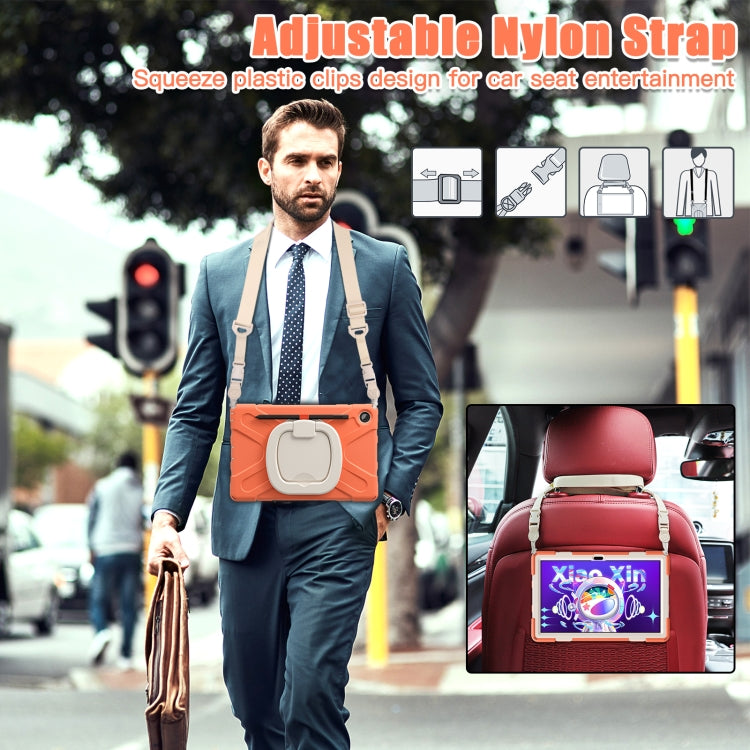 For Lenovo Tab M10 Plus 10.6 3rd Gen 2022 Silicone + PC Protective Tablet Case(Coral Orange)