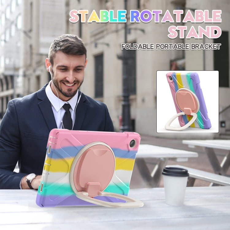 For Lenovo Tab M10 Plus 10.6 3rd Gen 2022 Silicone + PC Protective Tablet Case(Colorful Pink)