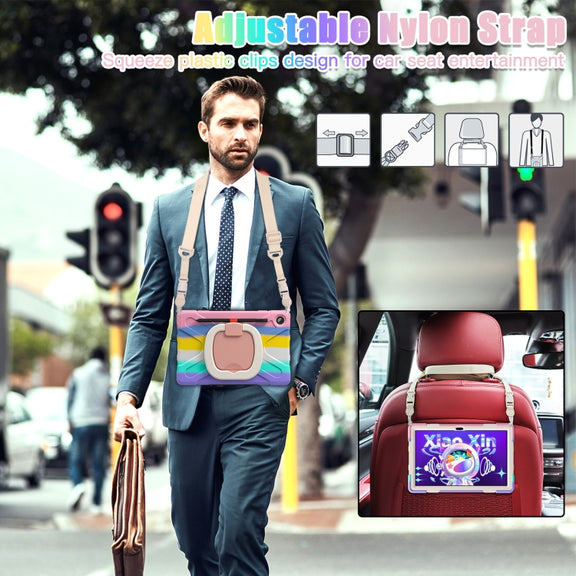 For Lenovo Tab M10 Plus 10.6 3rd Gen 2022 Silicone + PC Protective Tablet Case(Colorful Pink)