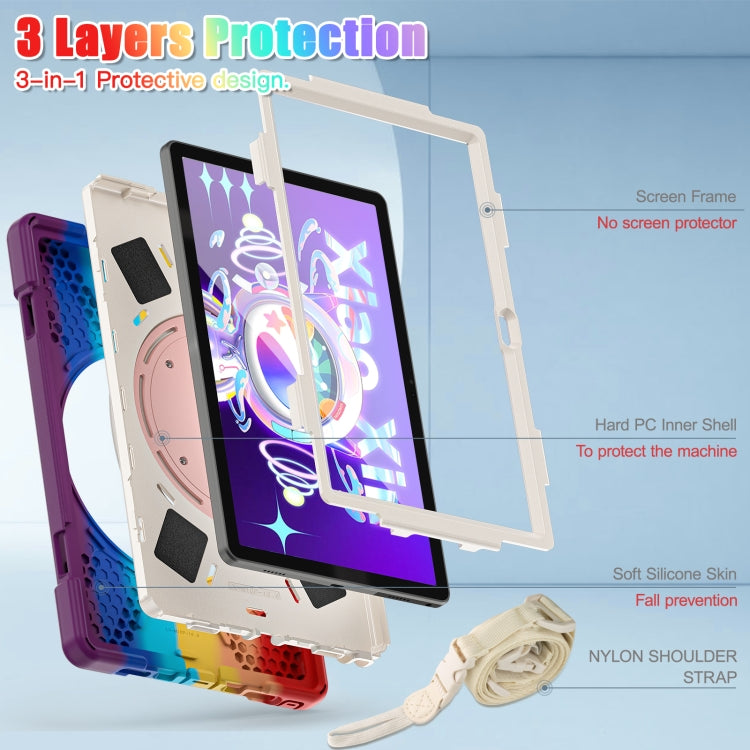 For Lenovo Tab M10 Plus 10.6 3rd Gen 2022 Silicone + PC Protective Tablet Case(Colorful Red)
