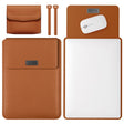4 in 1 Lightweight and Portable Leather Computer Bag, Size:11/12 inches(Brown) - 12.1 inch by PMC TechLife | Online Shopping South Africa | PMC TechLife | Buy Now Pay Later Mobicred