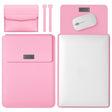 4 in 1 Lightweight and Portable Leather Computer Bag, Size:15.4/15.6/16.1 inches(Pink) - 15 inch by PMC TechLife | Online Shopping South Africa | PMC TechLife | Buy Now Pay Later Mobicred
