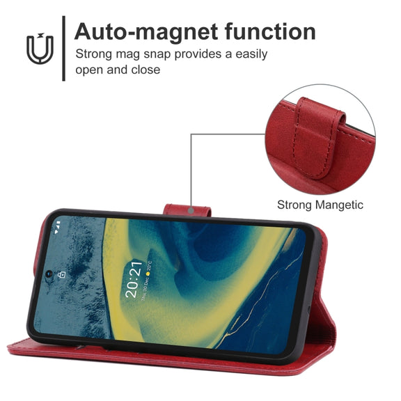 For Nokia XR20 Leather Phone Case(Red)