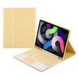 Round Cap Bluetooth Keyboard Leather Case with Pen Slot & Touchpad For Samsung Galaxy Tab S7(Yellow) - Samsung Keyboard by PMC TechLife | Online Shopping South Africa | PMC TechLife