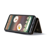 For Google Pixel 6A DG.MING M1 Series 3-Fold Multi Card Wallet + Magnetic Phone Case(Black)