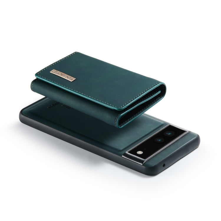For Google Pixel 6A DG.MING M1 Series 3-Fold Multi Card Wallet + Magnetic Phone Case(Green)