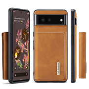 For Google Pixel 7 5G DG.MING M1 Series 3-Fold Multi Card Wallet + Magnetic Phone Case(Brown)