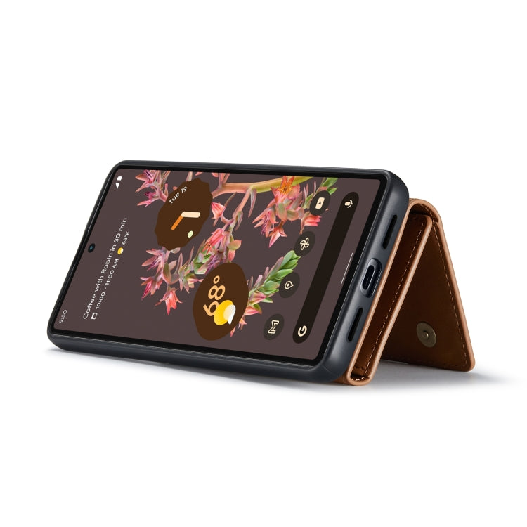 For Google Pixel 7 5G DG.MING M1 Series 3-Fold Multi Card Wallet + Magnetic Phone Case(Brown)