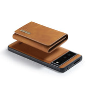 For Google Pixel 7 5G DG.MING M1 Series 3-Fold Multi Card Wallet + Magnetic Phone Case(Brown)