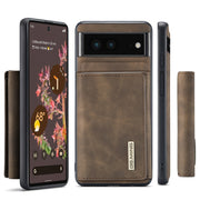 For Google Pixel 7 5G DG.MING M1 Series 3-Fold Multi Card Wallet + Magnetic Phone Case(Coffee)