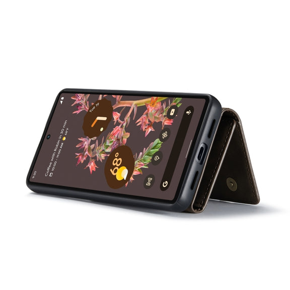 For Google Pixel 7 5G DG.MING M1 Series 3-Fold Multi Card Wallet + Magnetic Phone Case(Coffee)