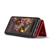 For Google Pixel 7 5G DG.MING M1 Series 3-Fold Multi Card Wallet + Magnetic Phone Case(Red)