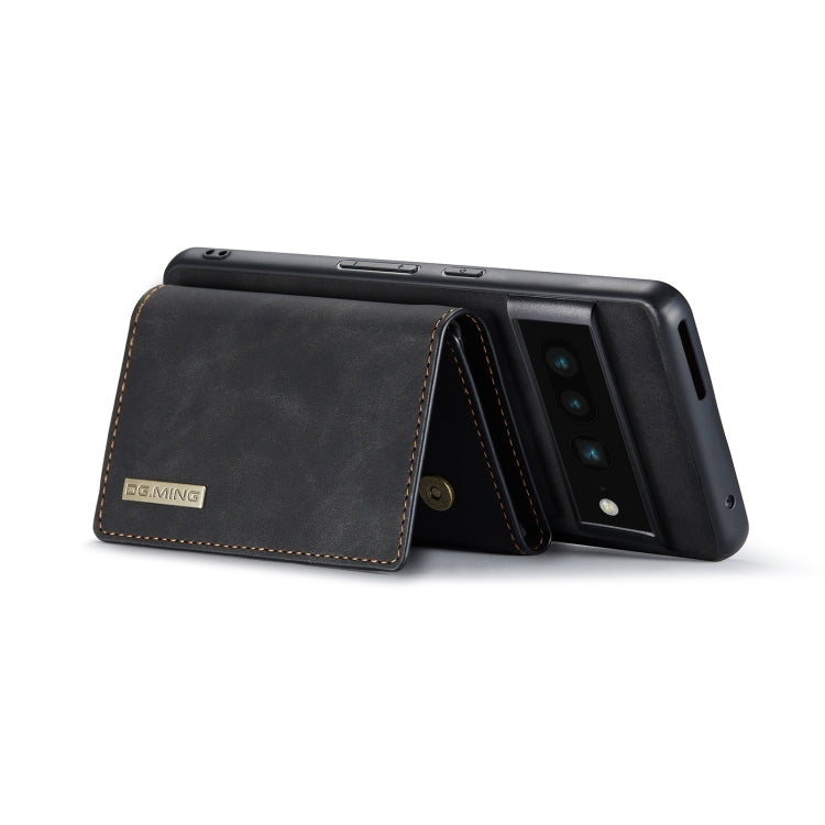 For Google Pixel 7 Pro 5G DG.MING M1 Series 3-Fold Multi Card Wallet + Magnetic Phone Case(Black)