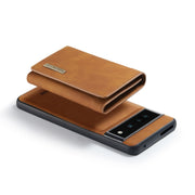 For Google Pixel 7 Pro 5G DG.MING M1 Series 3-Fold Multi Card Wallet + Magnetic Phone Case(Brown)