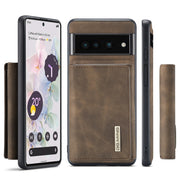 For Google Pixel 7 Pro 5G DG.MING M1 Series 3-Fold Multi Card Wallet + Magnetic Phone Case(Coffee)