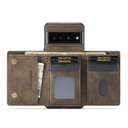 For Google Pixel 7 Pro 5G DG.MING M1 Series 3-Fold Multi Card Wallet + Magnetic Phone Case(Coffee)